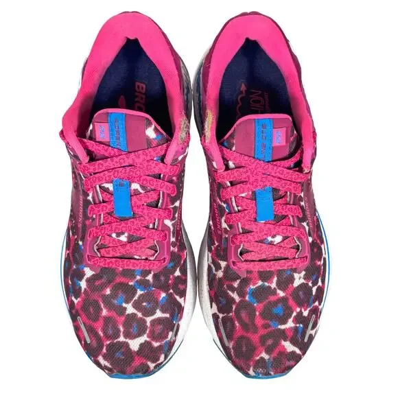Brooks Women's Adrenaline GTS 22 Cheetah Running Shoes, Comfort Fitness | 10 - Picture 7 of 11